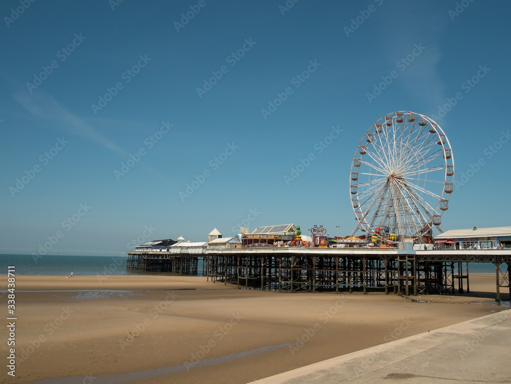 Blackpool beach and Ferris wheel