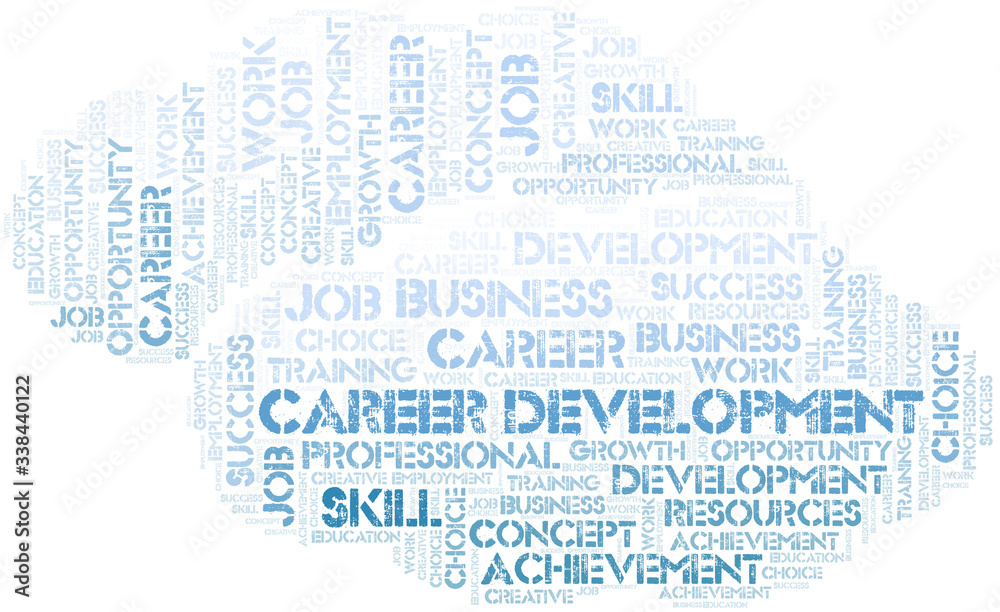 Career Development typography word cloud. Career Development typography word cloud.