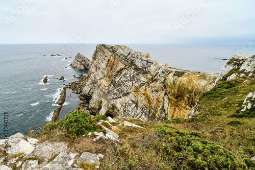 cliffs of moher, photo as a background , in playa del silencio , silent beach, principado de asturias, spain europe photo