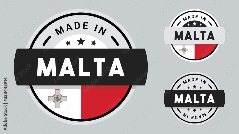 Made in Malta collection for label, stickers, badge or icon with Malta flag symbol. Made in Malta collection for label, stickers, badge or icon with Malta flag symbol.