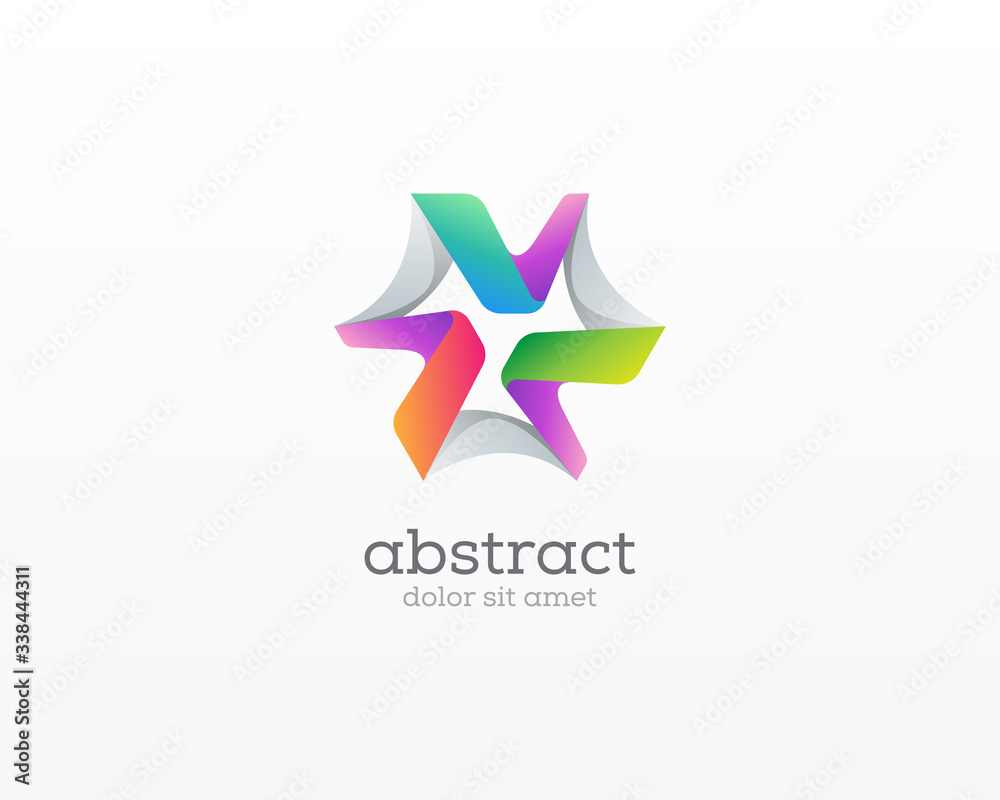Abstract shape logo. Modern triple letter v vector icon. Abstract shape logo. Modern triple letter v vector icon.