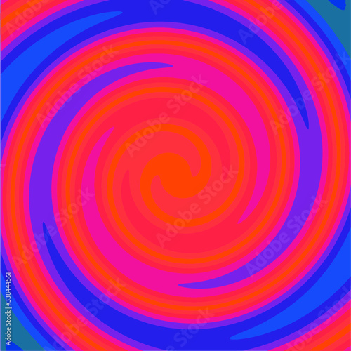 Twirl Twist paint 70s Retro colors abstract fluid backgrounds bohemian color palette Swirl vortex vector background red and blue