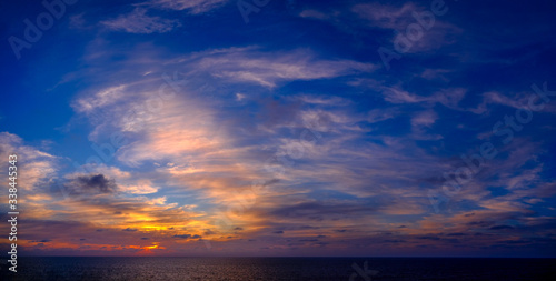 Sunset colours in Atlantic Ocean