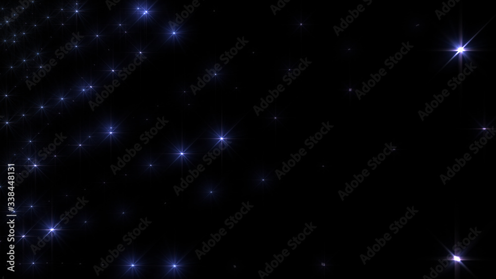 Fototapeta premium Glitter Shining Star Flash Light Wall 3D illustration background