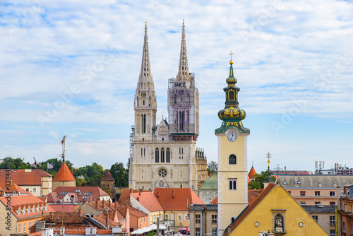Zagreb Cathedral, the tallest building in Croatia © momo11353