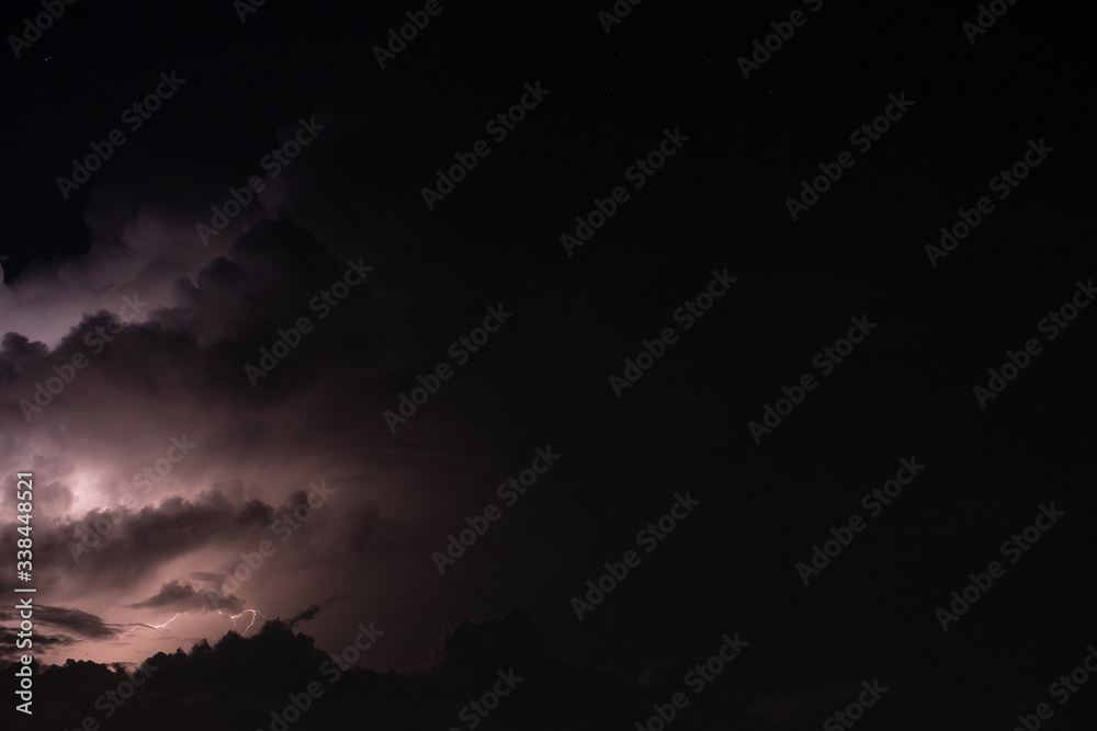 Fototapeta premium Lightning in the rainstorm at night