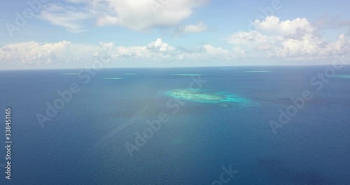 Wallpaper Mural Aerial view of coral reef atolls in the Maldives, Indian Ocean Torontodigital.ca