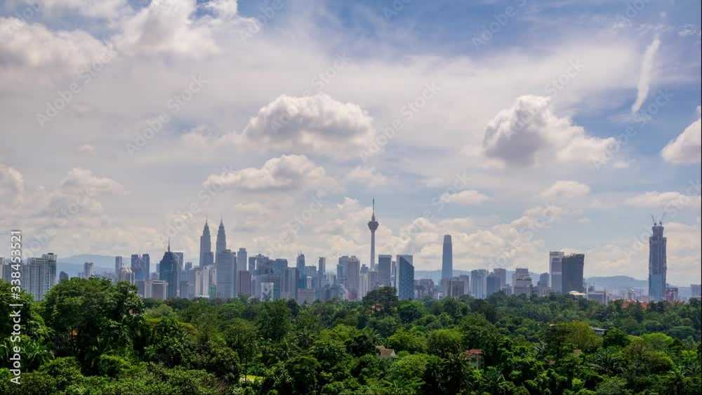 4K time lapse of moving clouds over down town Kuala Lumpur, Malaysia. 4K time lapse of moving clouds over down town Kuala Lumpur, Malaysia.