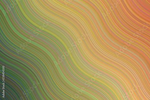 Blue, green and brown waves vector background.