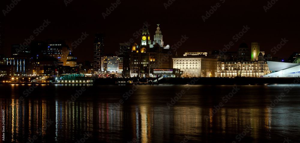 Liverpool waterfront night shot 1 Liverpool waterfront night shot 1