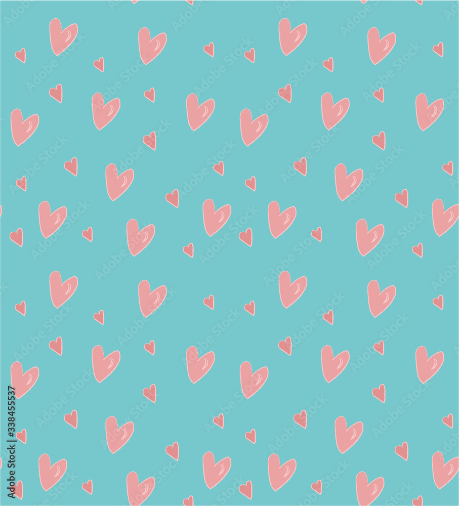 Seamless pattern. Romantic print with hearts. Cute vector pattern. Wallpaper. Print for notebooks and leaflets. Design for lovers. Cartoon ornament. Items for baby items and clothing. Seamless pattern. Romantic print with hearts. Cute vector pattern. Wallpaper. Print for notebooks and leaflets. Design for lovers. Cartoon ornament. Items for baby items and clothing.