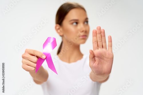 young woman showing ok sign