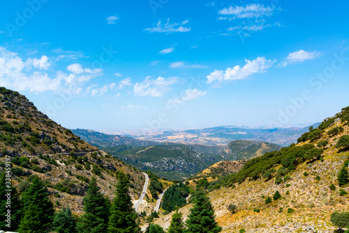 Summer in national park la Sierra de Grazalema, Andalusian white villages route in Spain