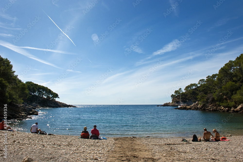 Obraz premium Calanques bei Marseille und Cassis, Blick in die Bucht 