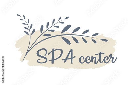 Spa Center sticker, vector illustration