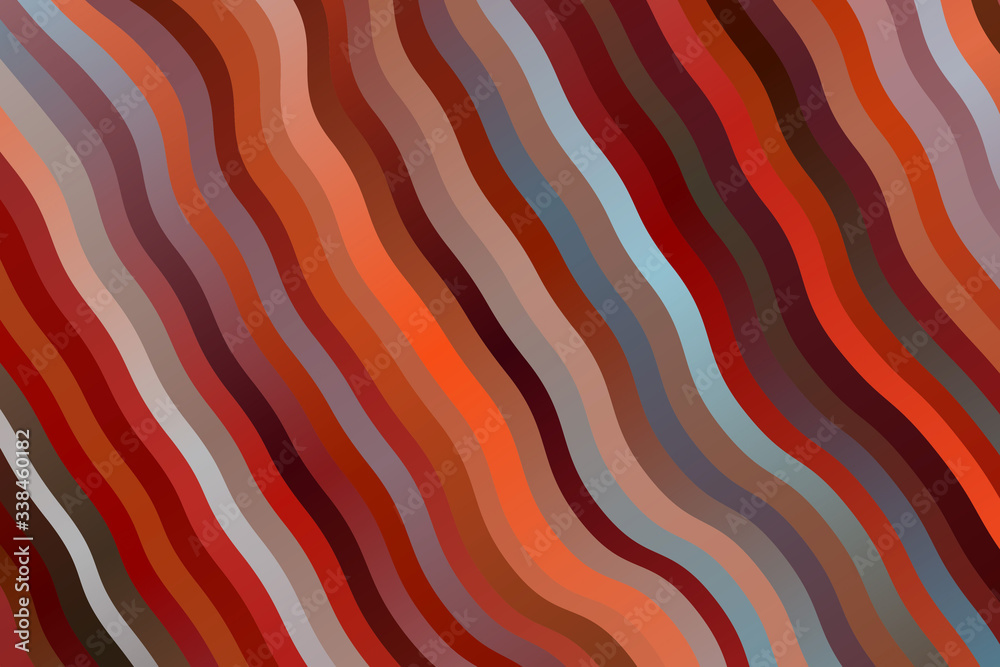 Red and yellow waves vector background.