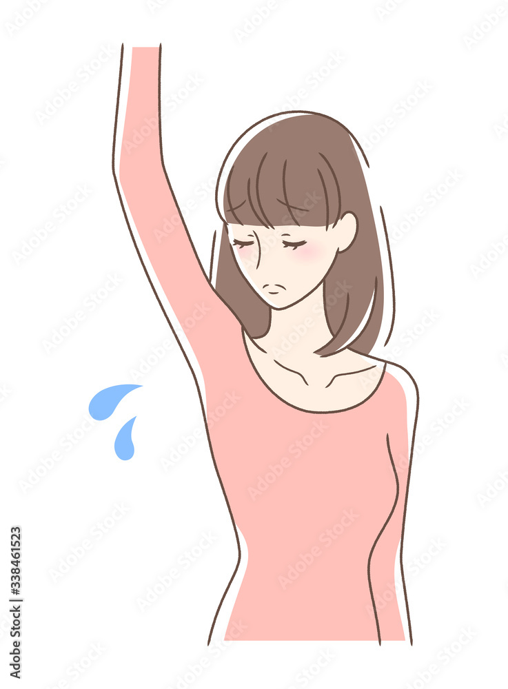 脇の下を見る女性 Stock Vector Adobe Stock