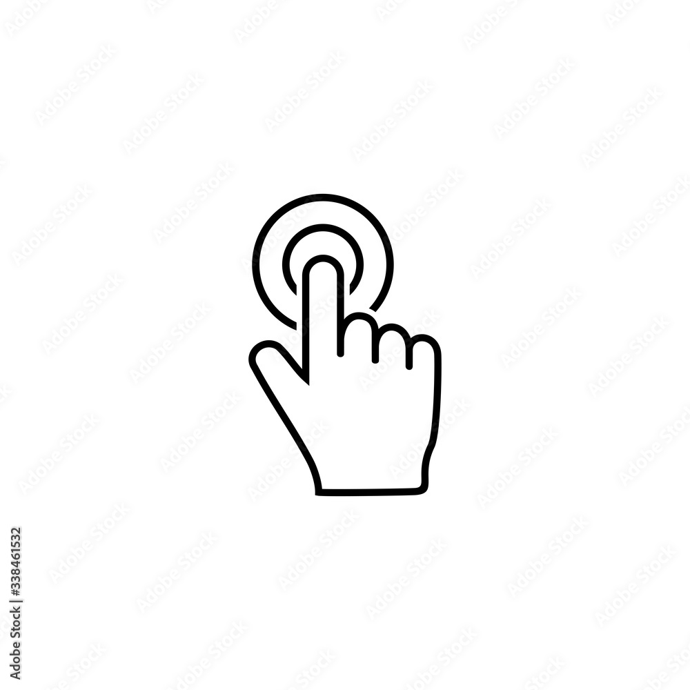 Hand Touch icon vector. Touch icon vector Hand Touch icon vector. Touch icon vector