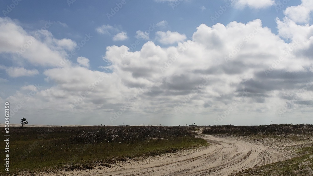 Obraz premium praia deserto, natureza areia, água