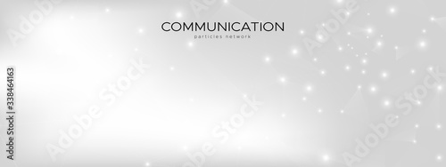 White Technology Background. Big Data Cloud. 