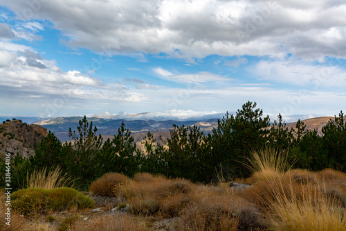 Landscapes of National park Sierra Nevada mountains near Malaga and Granada, Andalusia, Spain