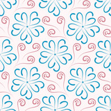 Vintage floral seamless pattern. Abstract flowers background.
