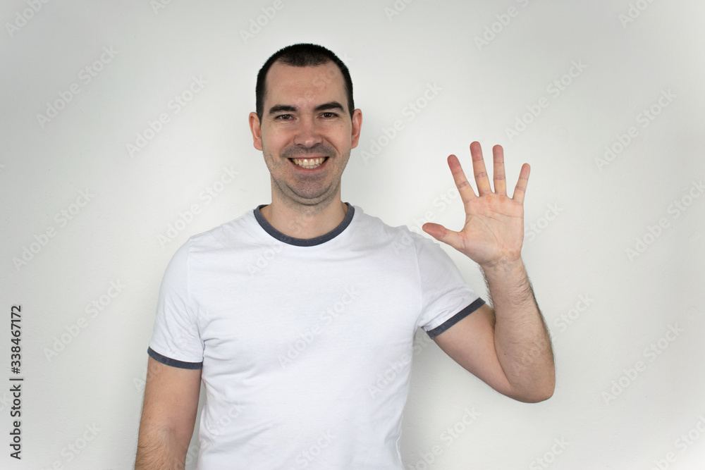 white male man smile white tshirt happy young portrait fit closeup white male man smile white tshirt happy young portrait fit closeup