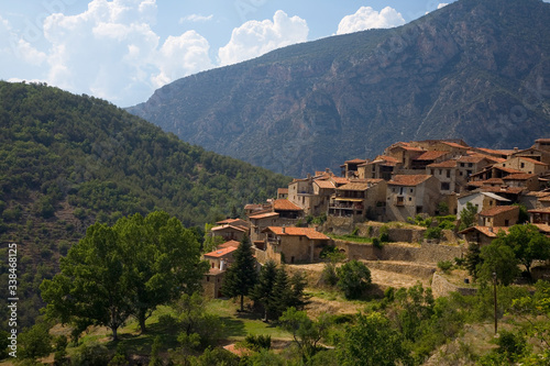 Cal Rill medieval villages in Pyrenees Mountains, near La Seu d'Urgell, Cataluna, and Ansovell, province of Lleida, off N-260 Road, Spain, Europe