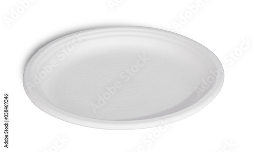 paper  plate isolated on white background.