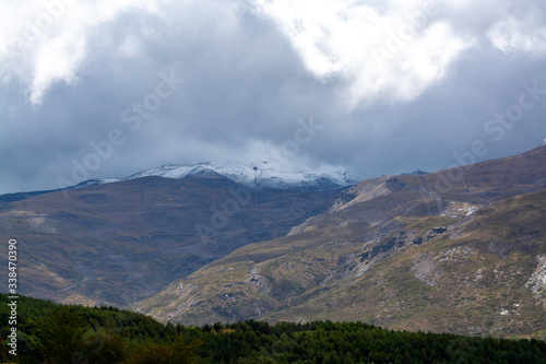 Landscapes of National park Sierra Nevada mountains near Malaga and Granada, Andalusia, Spain