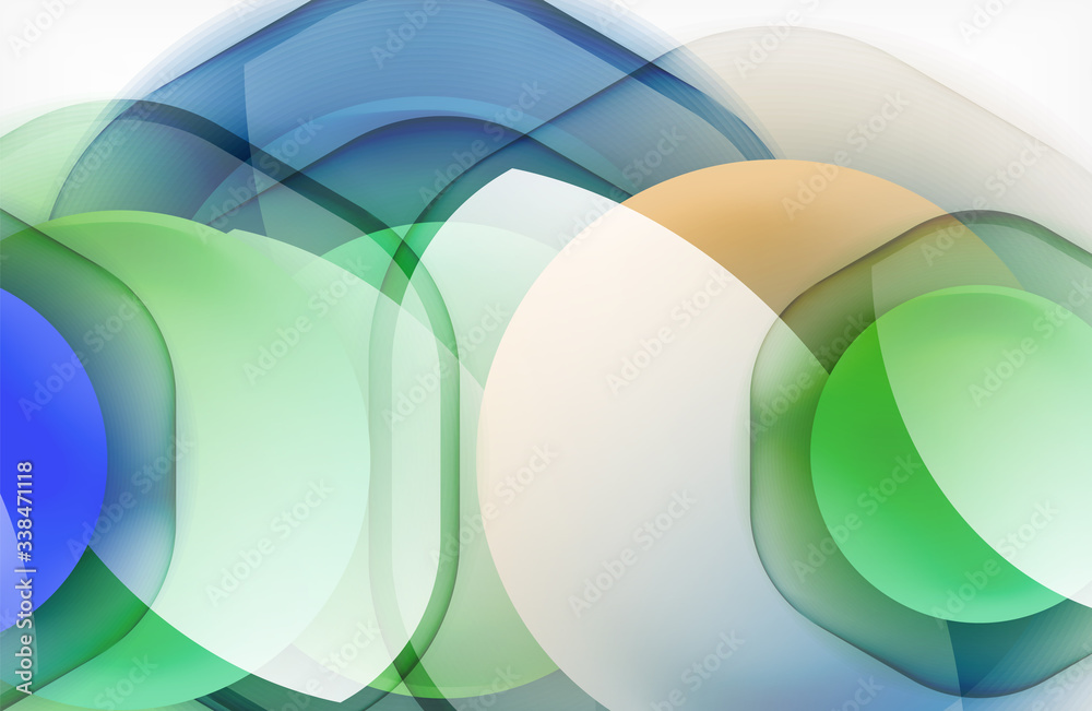 Abstract background - glass shiny transprent hexagon shapes overlapping eath other. Vector Illustration For Wallpaper, Banner, Background, Card, Book Illustration, landing page