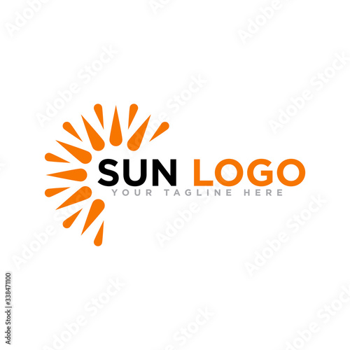 Sun Logo Design Vector Template