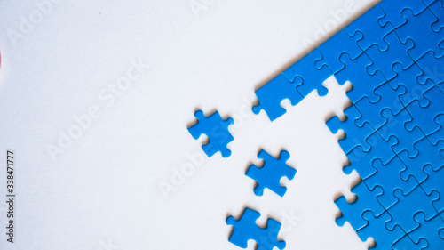 abstract blue puzzle background