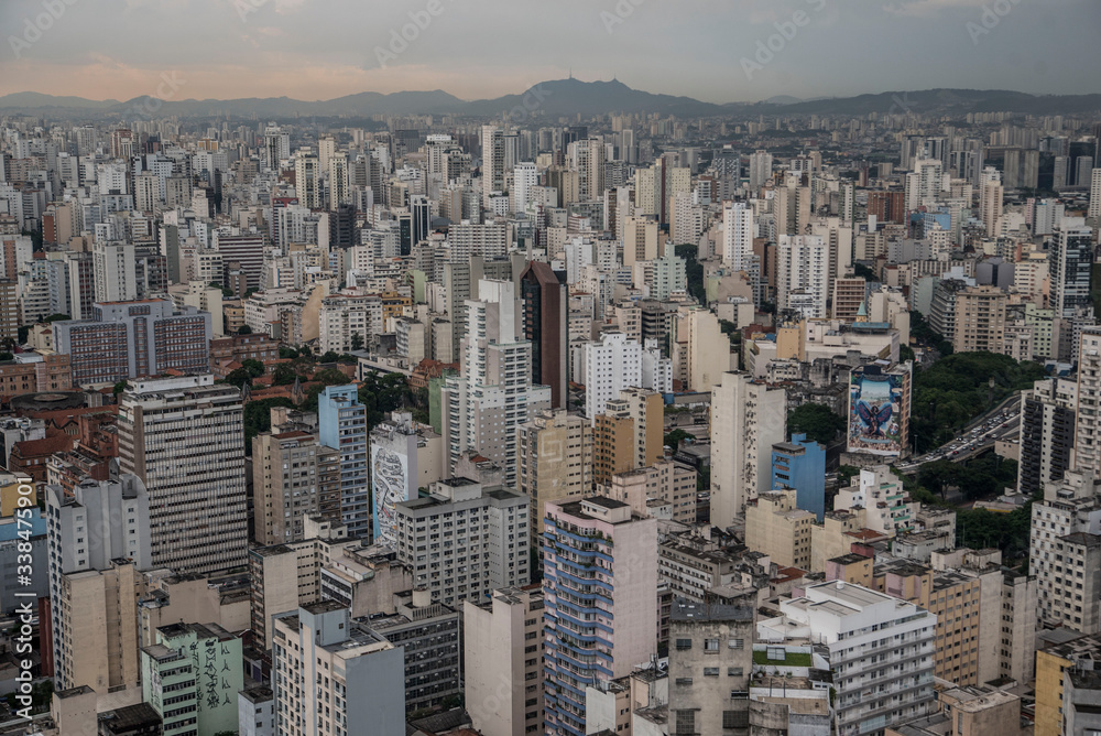 urban sprawl with skyscrapers in sao paulo brazil