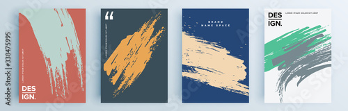 Modern abstract covers set, minimal covers design. Colorful geometric background, vector illustration.