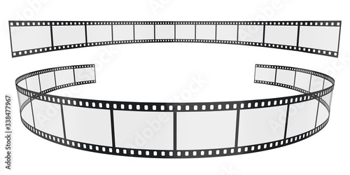 Isolated Filmstrips 35mm on White Background