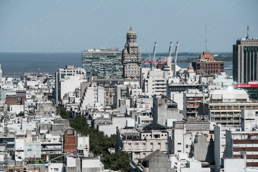 panoramic view of montevideo uruguay city