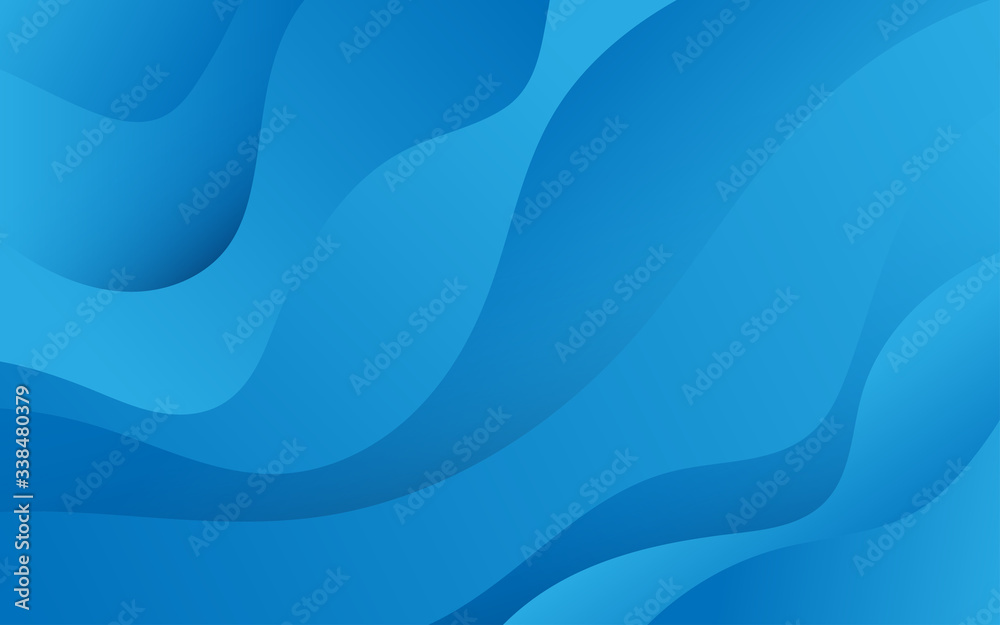 Blue gradient wave deep sea layer concept vector abstract background Blue gradient wave deep sea layer concept vector abstract background