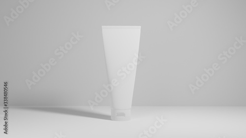 beauty treatment medical skincare cosmetic lotion cream serum mockup bottle packaging product on background in healthcare pharmaceutical medicine, 3d illustration rendering