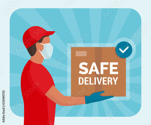 Safe home delivery during coronavirus covid-19 epidemic
