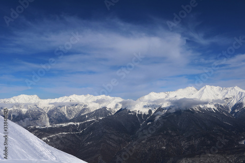 mountain peaks with snow © chichur
