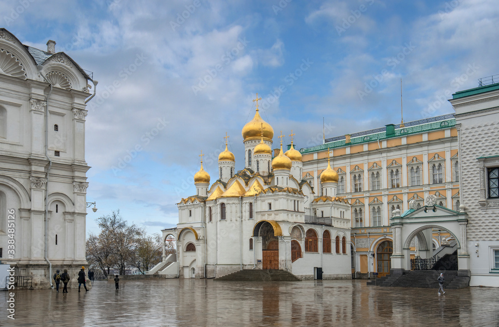 Annunciation Cathedral on Cathedral square of the Moscow Kremlin, Moscow, Russia