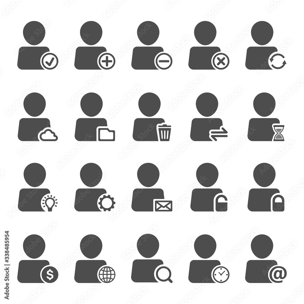 People Icon Set - surroundings and technology People Icon Set - surroundings and technology
