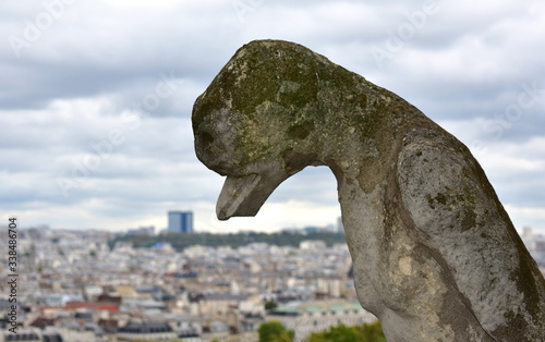 Gargoyles or Chimeras at the Gallery of Chimere. Notre-Dame Cathedral. Paris, France. photo