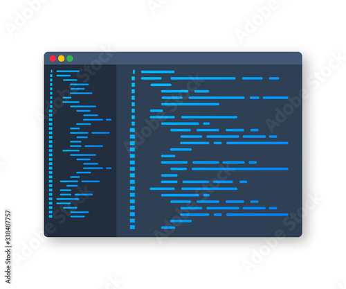 Digital java code text. Computer software coding vector concept. Programming coding script java, digital program code on screen illustration. Vector illustration.