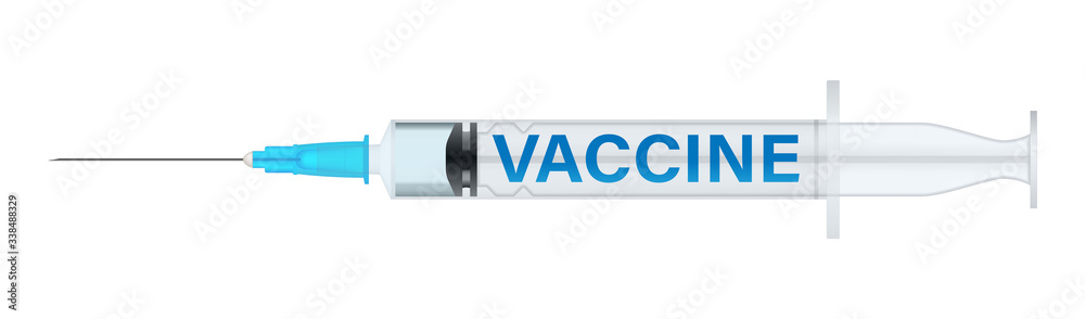 Realistic 3d medical disposable syringe with needle. Realistic 3d medical disposable syringe with needle.