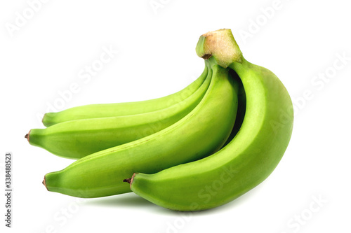  Banana on white backgruond,Green banana