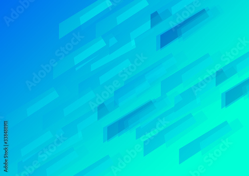 Abstract background blue-green gradient with panels background. Blue background with pattern 