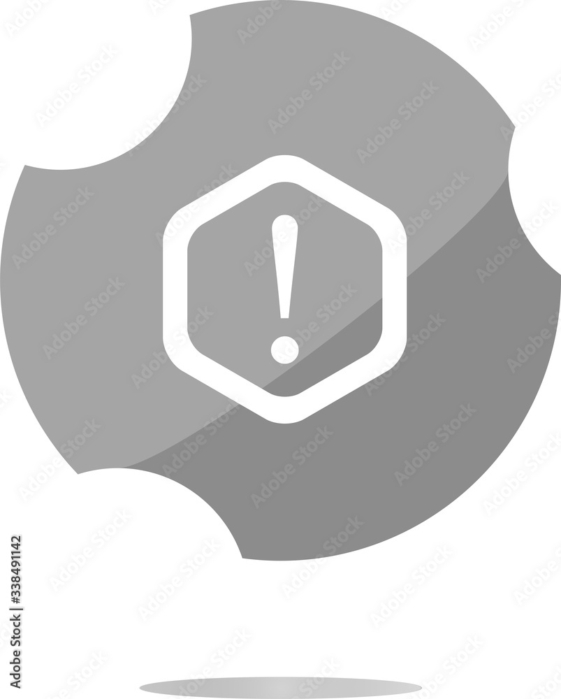 Attention sign icon. Exclamation mark. Hazard warning symbol. Modern UI website button Attention sign icon. Exclamation mark. Hazard warning symbol. Modern UI website button