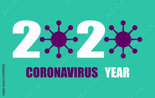 2020 year of coronavirus outbreak concept. Vector illustration